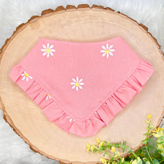 Pale Pink Embroidered Ruffle